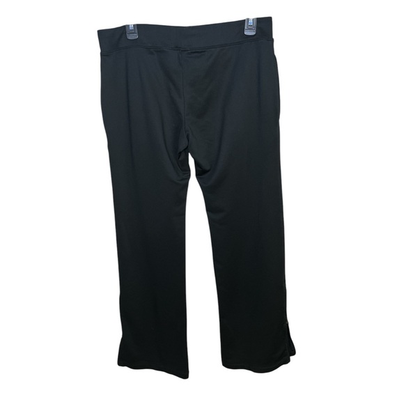 Nike Dri Fit Black Track Pants Elastic Drawstring Waistband Bootcut Hem Active - Picture 3 of 11